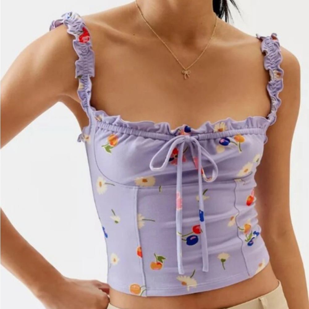 UO Purple Patterned Tank - Picture 2 of 3